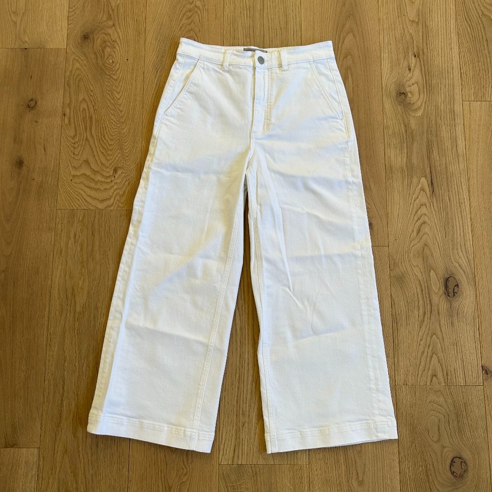 Everlane Wide-Leg Crop Pant in White size 6